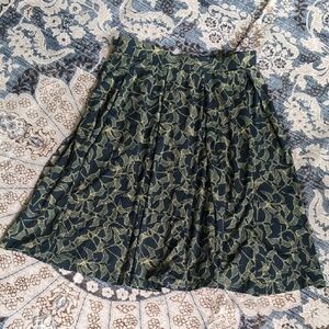 **3/$10** LuLaRoe Black and Gold Patterned A-Line Skirt